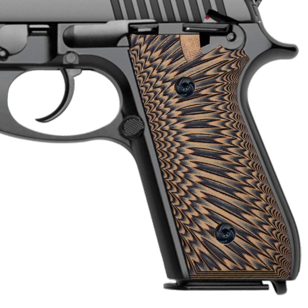 G10 Grips for Taurus PT92 - Starburst Texture Compatible with PT 92/99/100/101 Pistol and Decocker - T2-S - Guuun Grips