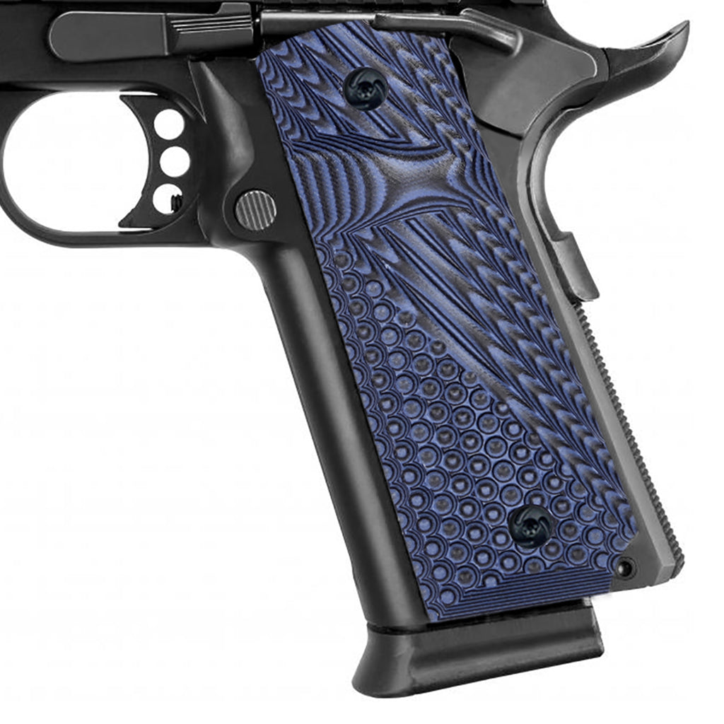 Guuun 1911 Grips Ambidextrous G10 Grips for 1911 Full Size, OPS Texture Big Scoop Texture Fit for Most Government Commander 1911 Pistol H1Z-D - Guuun Grips
