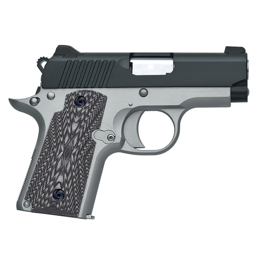 Guuun Kimber Micro Carry 380 ACP G10 Grips with Ambi, Aggressive OPS Crosshatch Texture K3-X - Guuun Grips