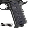 Guuun 1911 Grips Ambidextrous G10 Grips for 1911 Full Size, Sunburst Texture Big Scoop Texture Fit for Most Government Commander 1911 Pistol H1Z-S - Guuun Grips