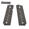 Guuun G10 1911 Grips For Full Size Government Ambi Safety Cut Custom OPS Texture H1-X - Guuun Grips