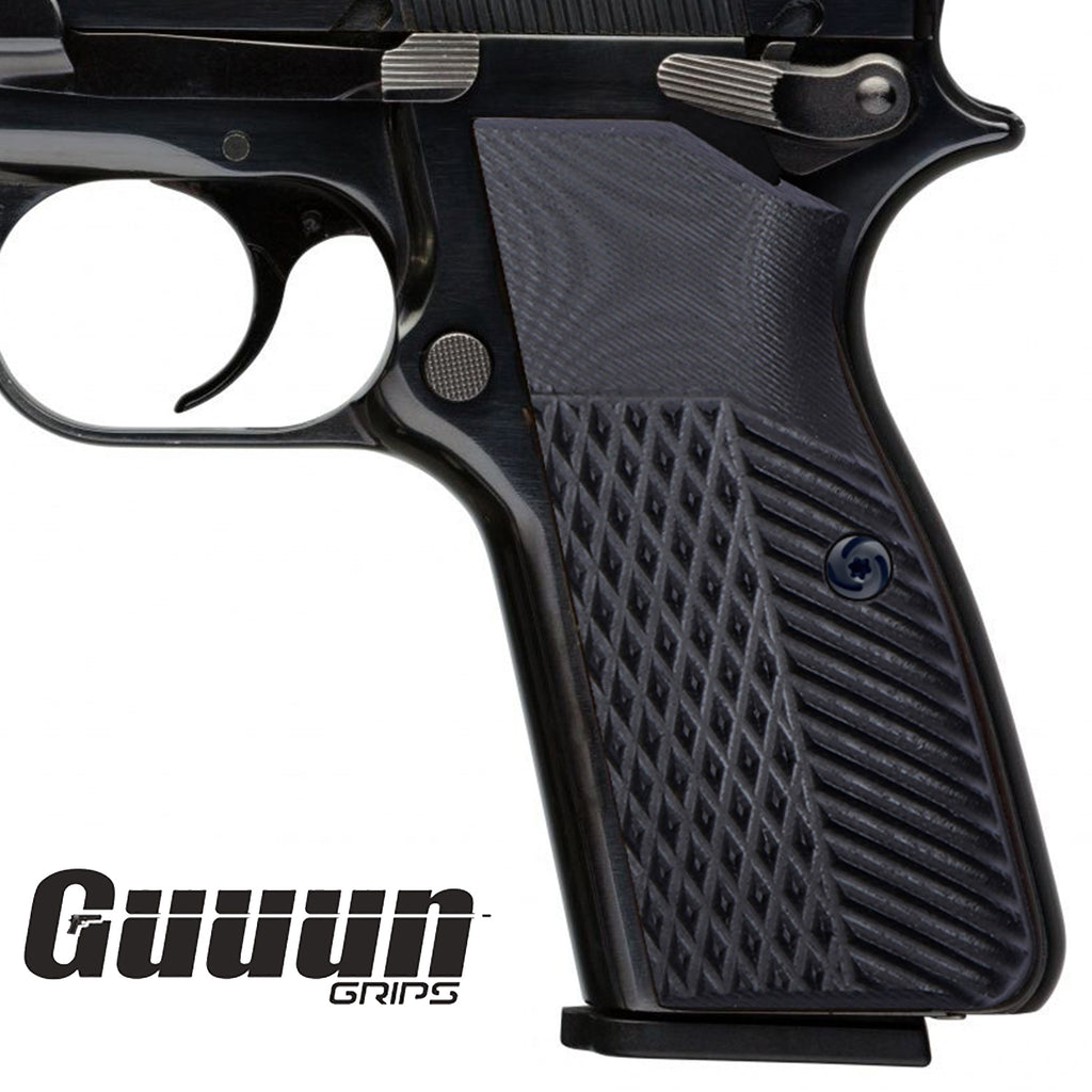 Guuun G10 Grips for Browning Hi Power BR9 Eagle Wings Diamond Texture HP1-AD - Guuun Grips
