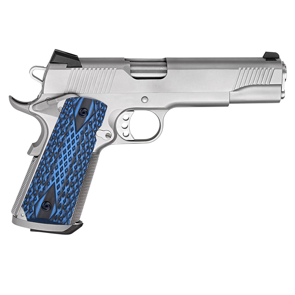Guuun 1911 Slim Grips G10 Grips for 1911 Full Size, Diamond Cut Big Scoop Texture Fit for Most Government Commander 1911 Pistol H1S-DM2 - Guuun Grips