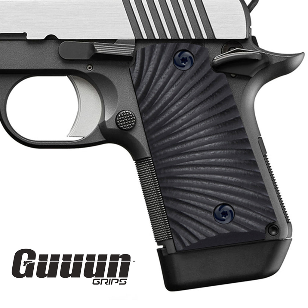 Guuun Kimber Micro Carry 9 9mm Grips G10 Grips, Aggressive Sunburst Tactical Texture K9-S - Guuun Grips